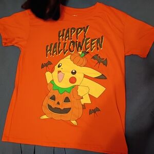 Orange Halloween Pikachu Kids Costume T-Shirt